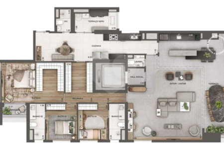 Apartamento à venda com 3 suítes em Chácara Santo Antônio (zona Sul), São Paulo, SP