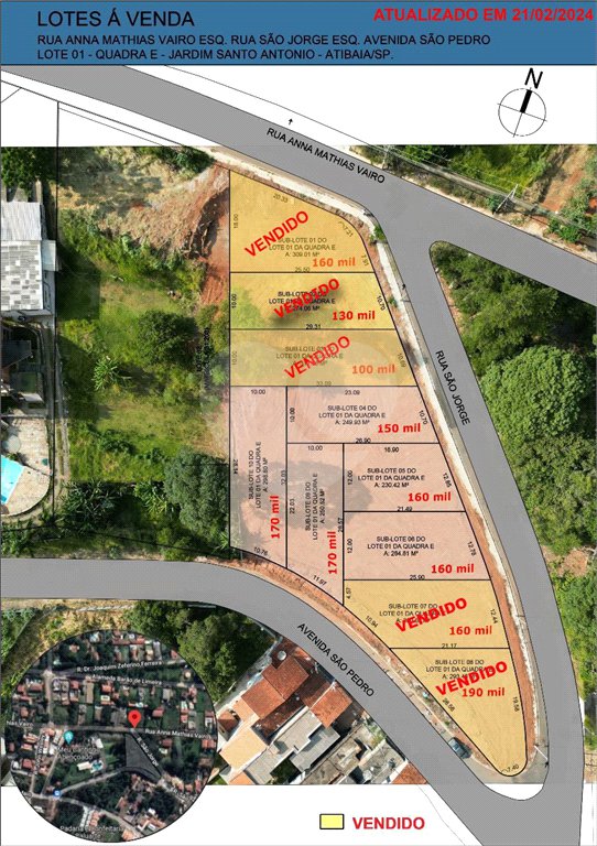 Terreno à venda em Jardim Paraíso da Usina, Atibaia, SP