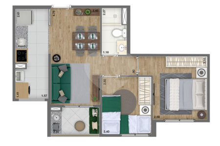 Apartamento à venda com 2 quartos em Vila Andrade, São Paulo, SP