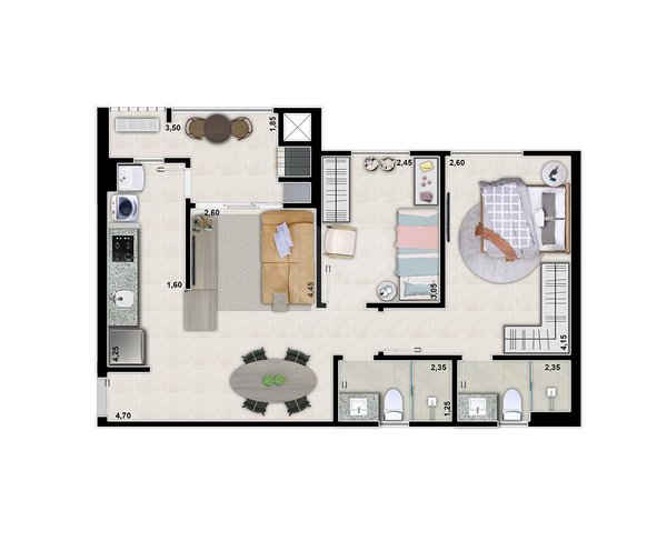 Apartamento 62m² 3