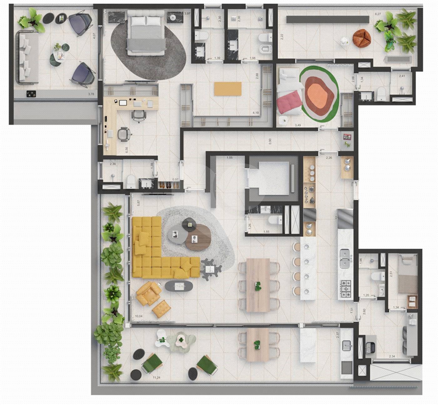 Apartamento à venda com 3 suítes em Jardim Paulista, São Paulo, SP