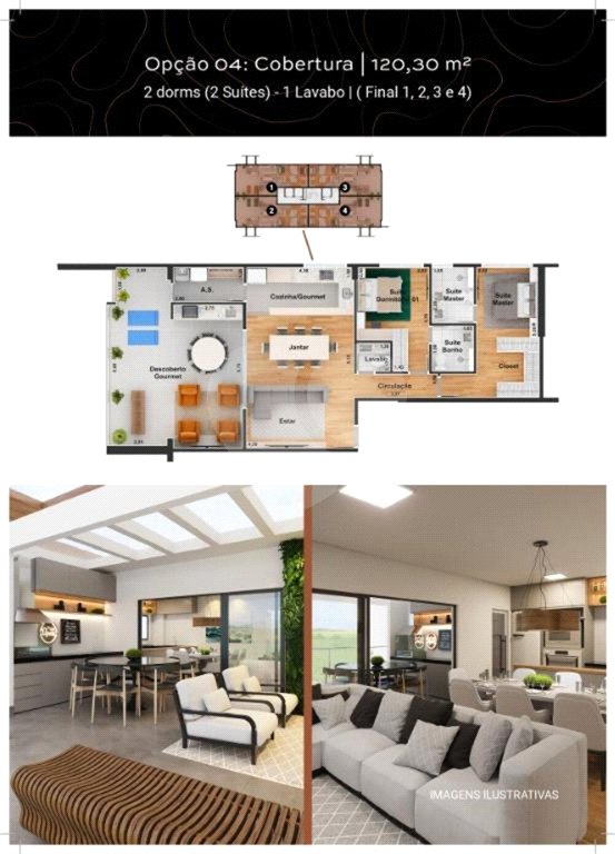 Apartamento à venda com 3 quartos, sendo 1 suíte, em Além Ponte, Sorocaba, SP