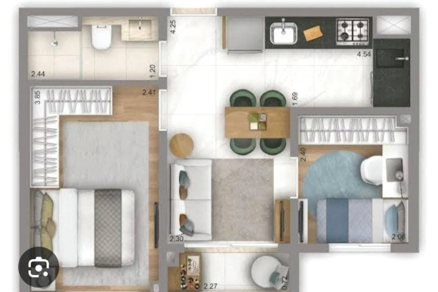Studio 24m² | Condomínio Living In Vergueiro
