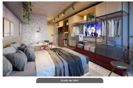 Studio à venda com 1 quarto em Vila Olímpia, São Paulo, SP