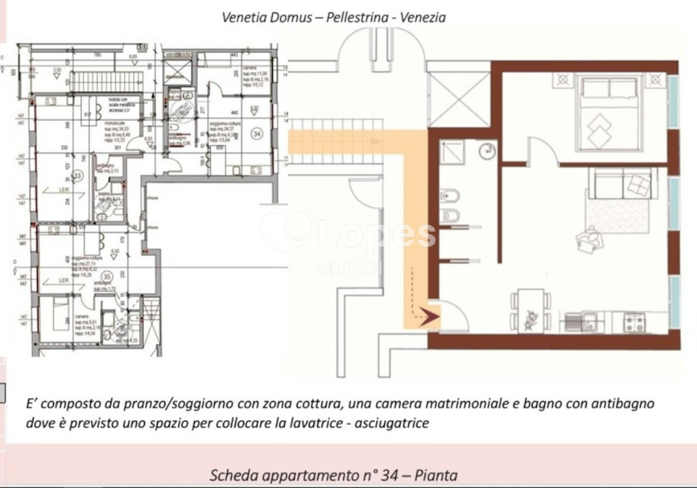 Apartamento com 1 quarto à venda em Pellestrina, Veneza, Itália – Venetia Domus