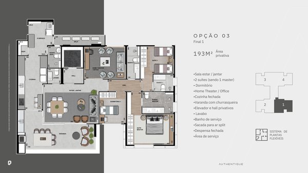 Apartamento 193m² 2
