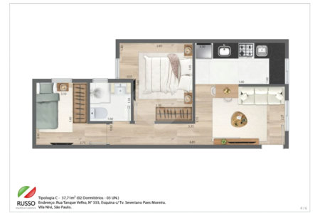 Apartamento à venda com 2 quartos em Vila Nivi, São Paulo, SP