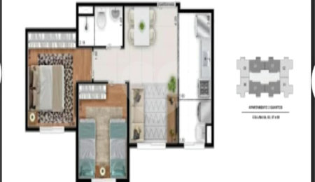 Apartamento à venda com 2 quartos em Vila Santo Antônio, Ferraz de Vasconcelos, SP