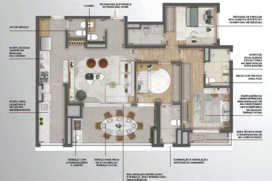 Apartamento à venda com 3 suítes em Butantã, São Paulo, SP