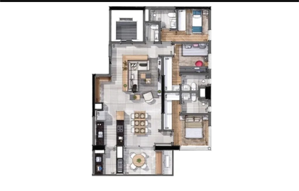 Apartamento à venda com 3 suítes em Jardim das Acácias, São Paulo, SP