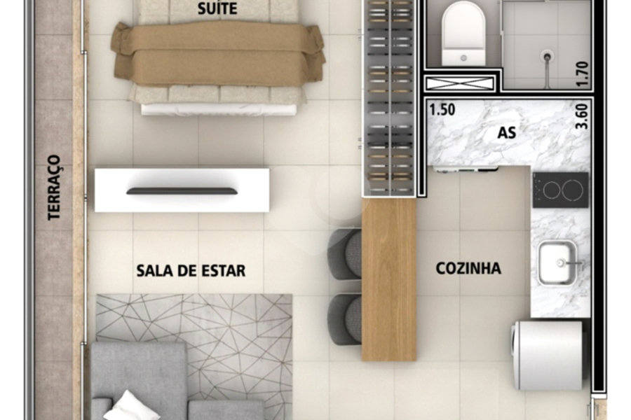 Studio à venda ou para alugar com 1 quarto em Jardim São Paulo(zona Norte), São Paulo, SP