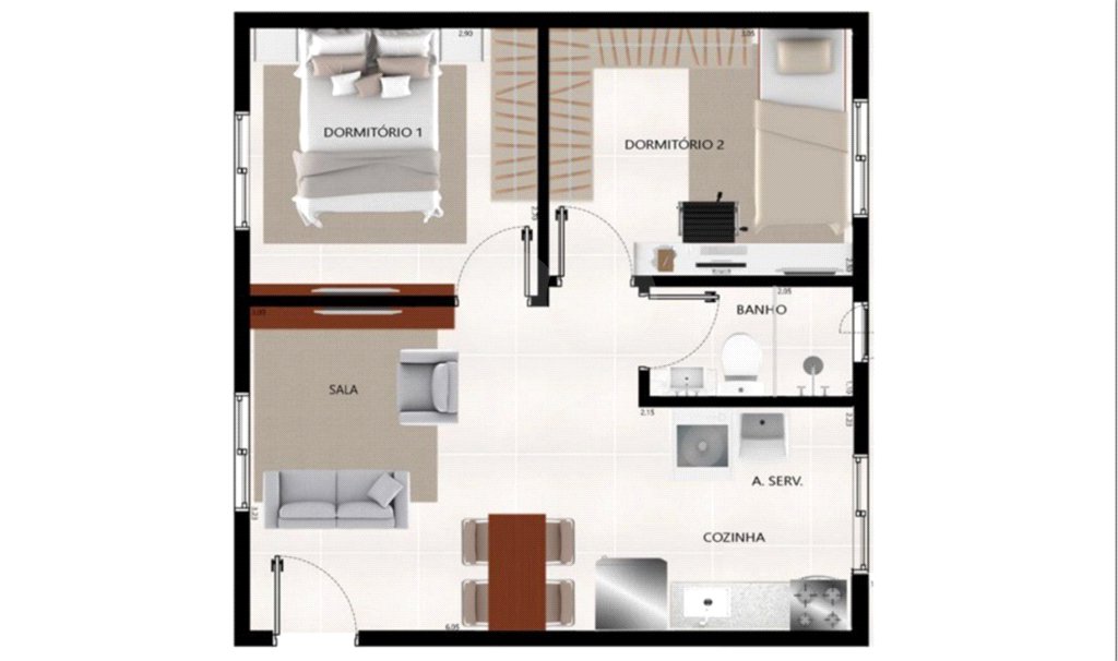 Apartamento à venda com 2 quartos em Vila Guilhermina, São Paulo, SP