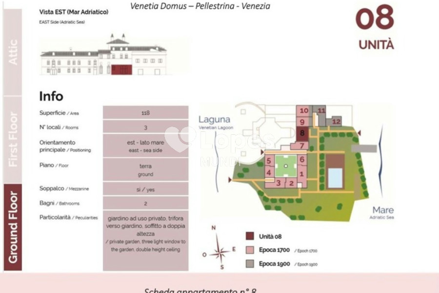 Apartamento com 1 suíte à venda em Pellestrina, Veneza, Itália – Venetia Domus