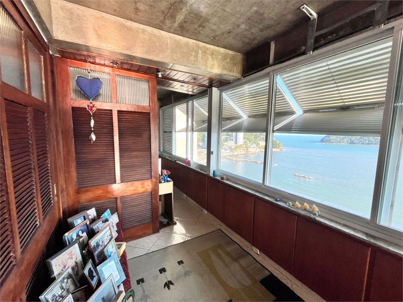 apartamento pé na areia com vista total para o mar em são vicente