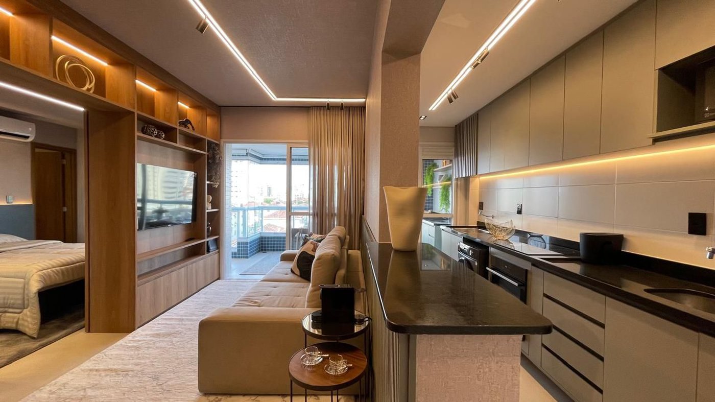 Apartamento com 1 dormitório à venda, 60 m² por R$ 990.000,00 - Boqueirão - Santos/SP
