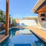 Indaiatuba - HOME DESIGN - Casa Térrea - Condomínio Paradiso - 420 m² de terreno - 307,19 m² de área construída - 3 suítes completas, sendo 1 master com closet planejado e banheira de imersão - Sala de TV reversível para 4ª suíte - Sala de estar ampla e varanda gourmet integrada - Cozinha com móve