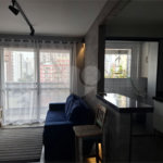 Apartamento moderno e mobiliado, 1 dormitório 1 banheiro, sala de star com varanda, cozinha americana, na Vila Olímpia.