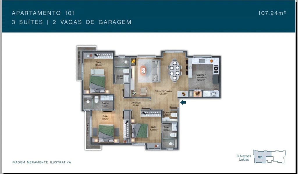 Apartamento com 2 suítes em Gramado RS - ÓTIMA OPORTUNIDADE DE INVESTIMENTO!