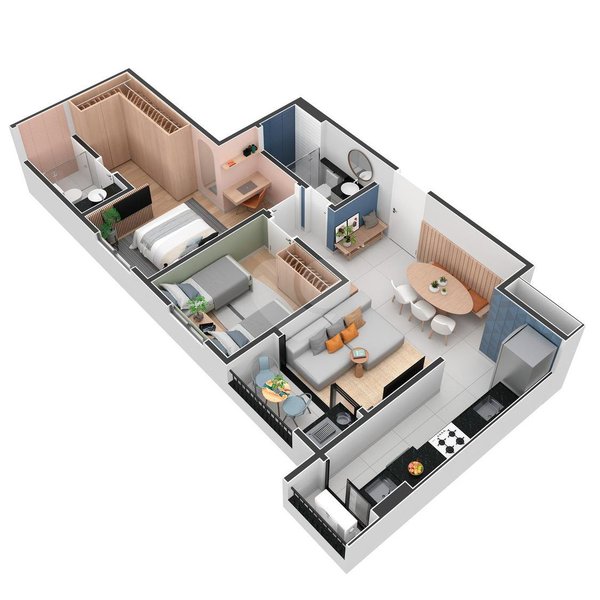 Apartamento 60m² 2