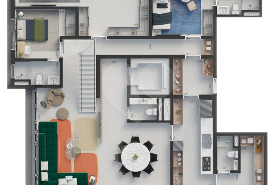 Apartamento à venda com 3 suítes em Jardim Paulista, São Paulo, SP