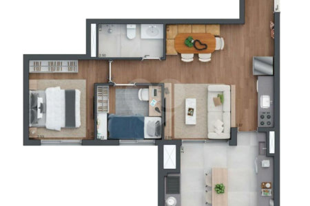Apartamento à venda com 3 quartos, sendo 1 suíte,  em Vila Cordeiro, São Paulo, SP