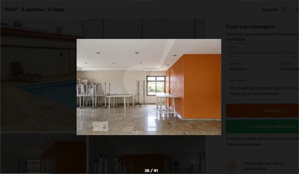 Apartamento Mooca venda 3 dormitórios 1 suíte Sacada 1 vaga Mobiliado