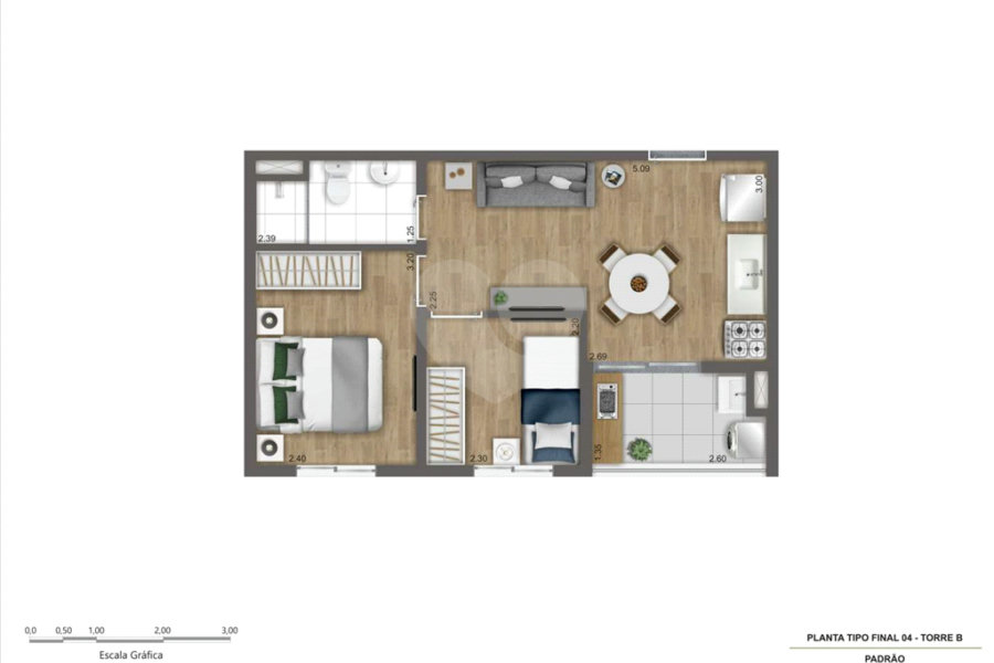 Apartamento à venda com 2 quartos, sendo 1 suíte, em Campo Grande, São Paulo, SP