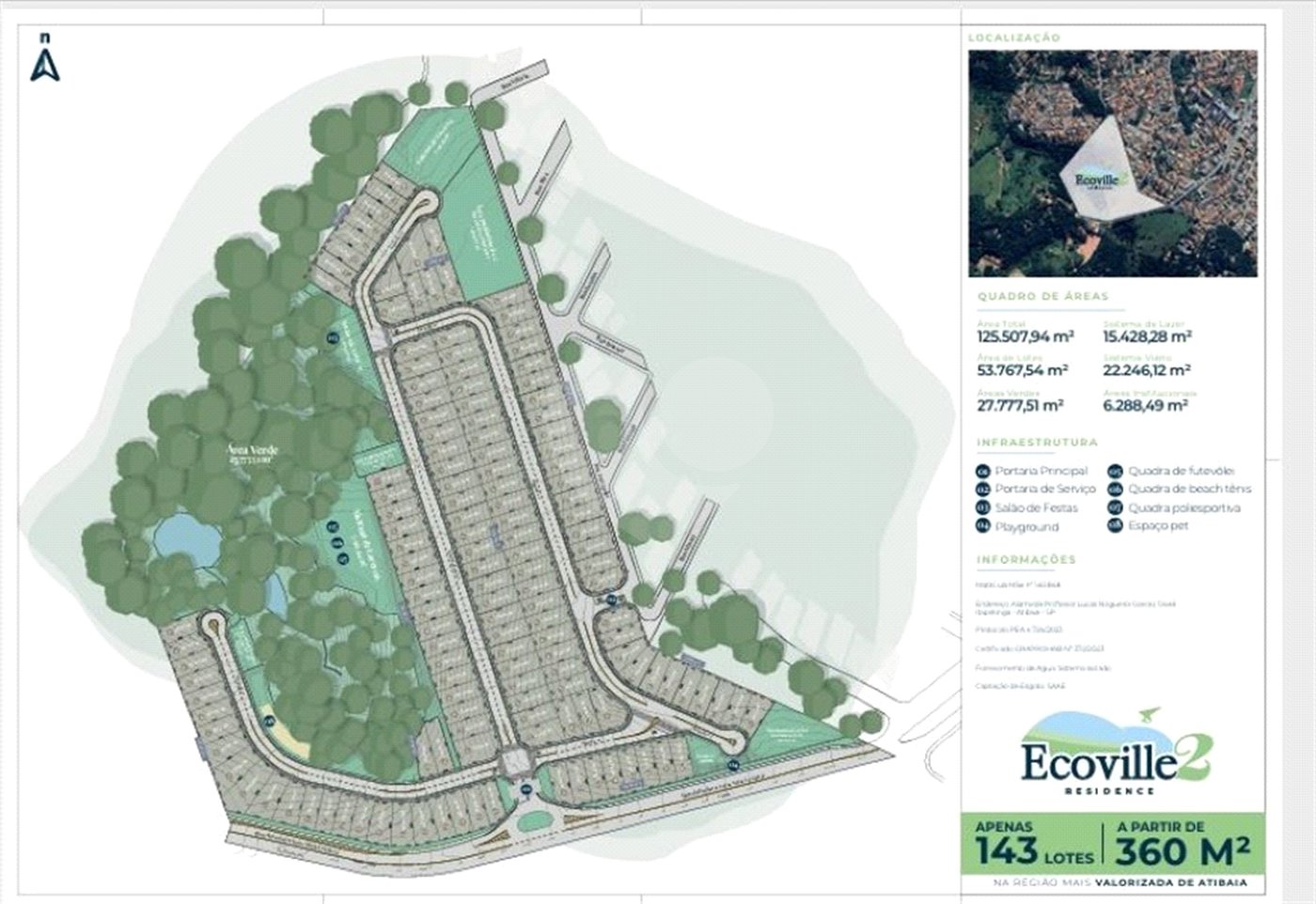 Excelente Lote de 360 m² à Venda no Condomínio Ecoville 2 – Atibaia/SP