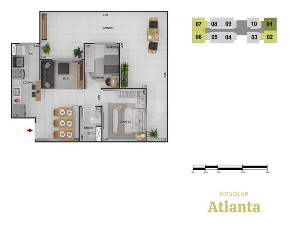 Apartamento 48m² 1