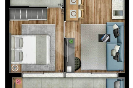 Apartamento à venda com 1 quarto em Pinheiros, São Paulo, SP