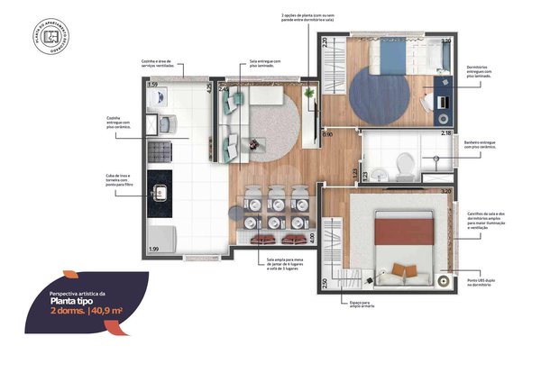 Apartamento 40m² 1