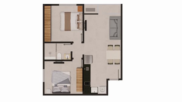 Apartamento 56m² 3