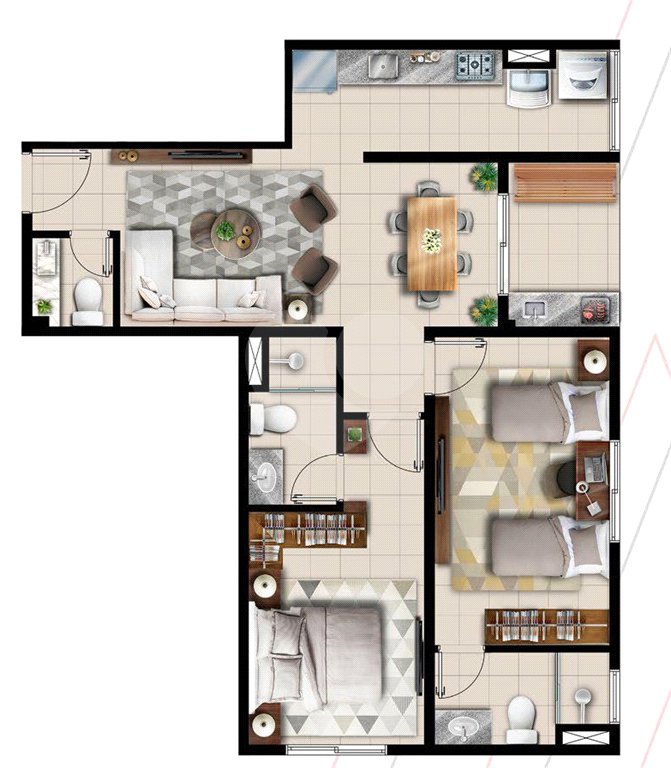 Apartamento à venda com 2 quartos, sendo 1 suíte, em Atibaia Jardim, Atibaia, SP