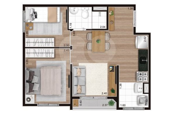 Apartamento 38m² 6