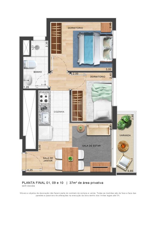 Apartamento à venda com 2 quartos em Butantã, São Paulo, SP