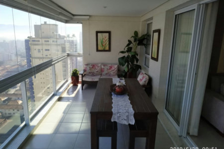 Apartamento com 3 dormitórios à venda, 155 m², vista para o mar - Embaré - Santos/SP