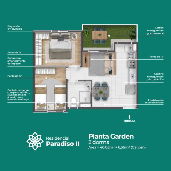 Apartamento 46m² 2