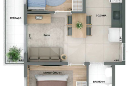 Apartamento à venda com 2 quartos em Vila Carrão, São Paulo, SP