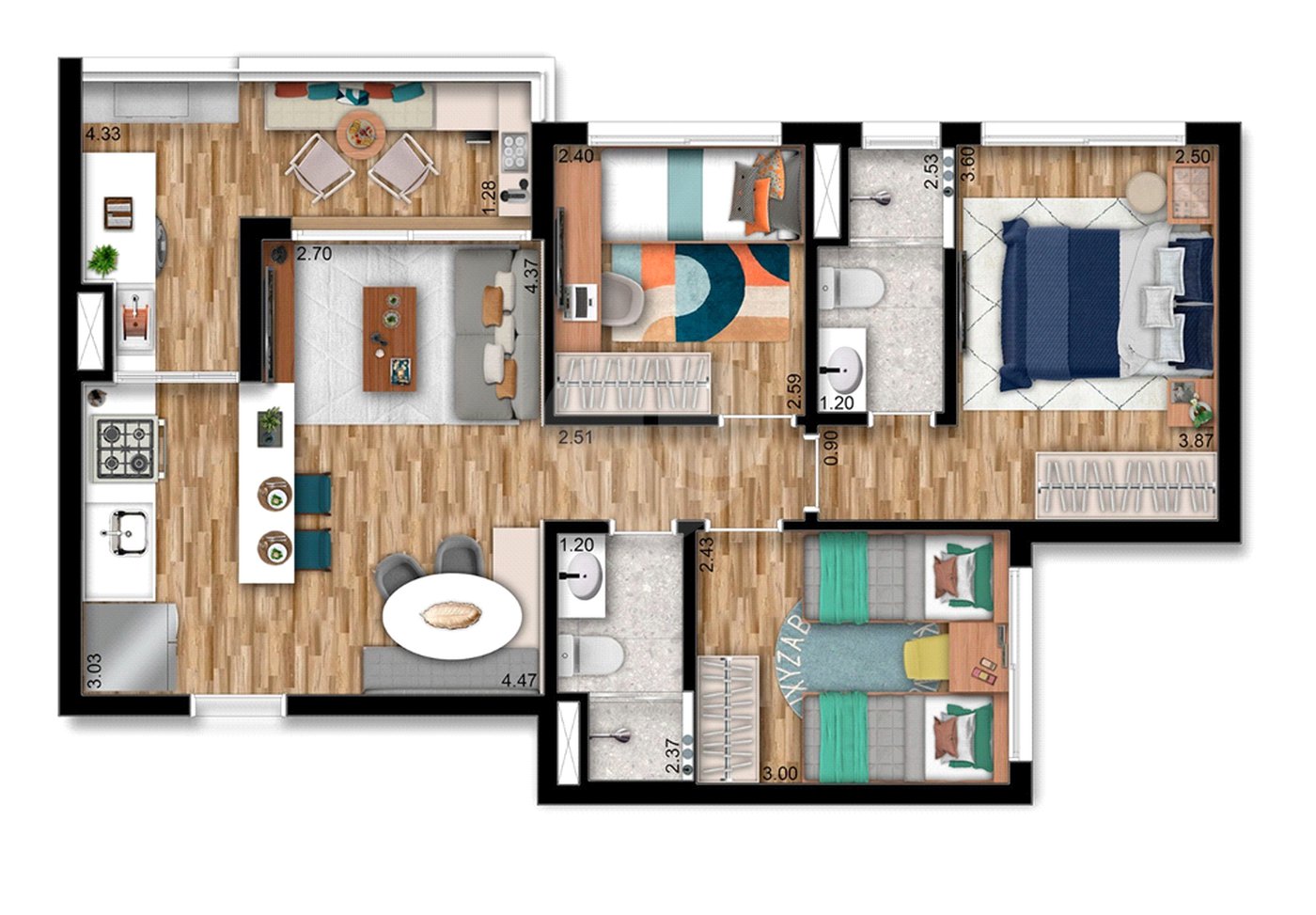 Apartamento à venda com 3 quartos, sendo 1 suíte, em Vila Andrade, São Paulo, SP