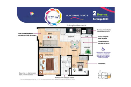 Apartamento à venda com 1 quarto em Jardim das Flores, Osasco, SP