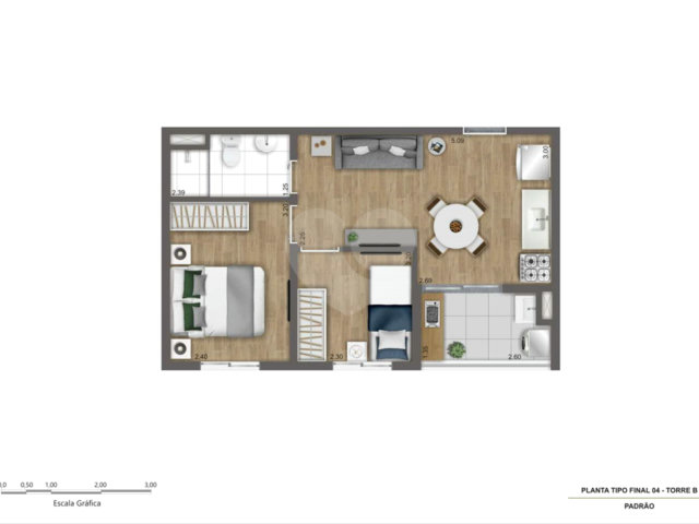 Apartamento à venda com 2 quartos, sendo 1 suíte,  em Campo Grande, São Paulo, SP