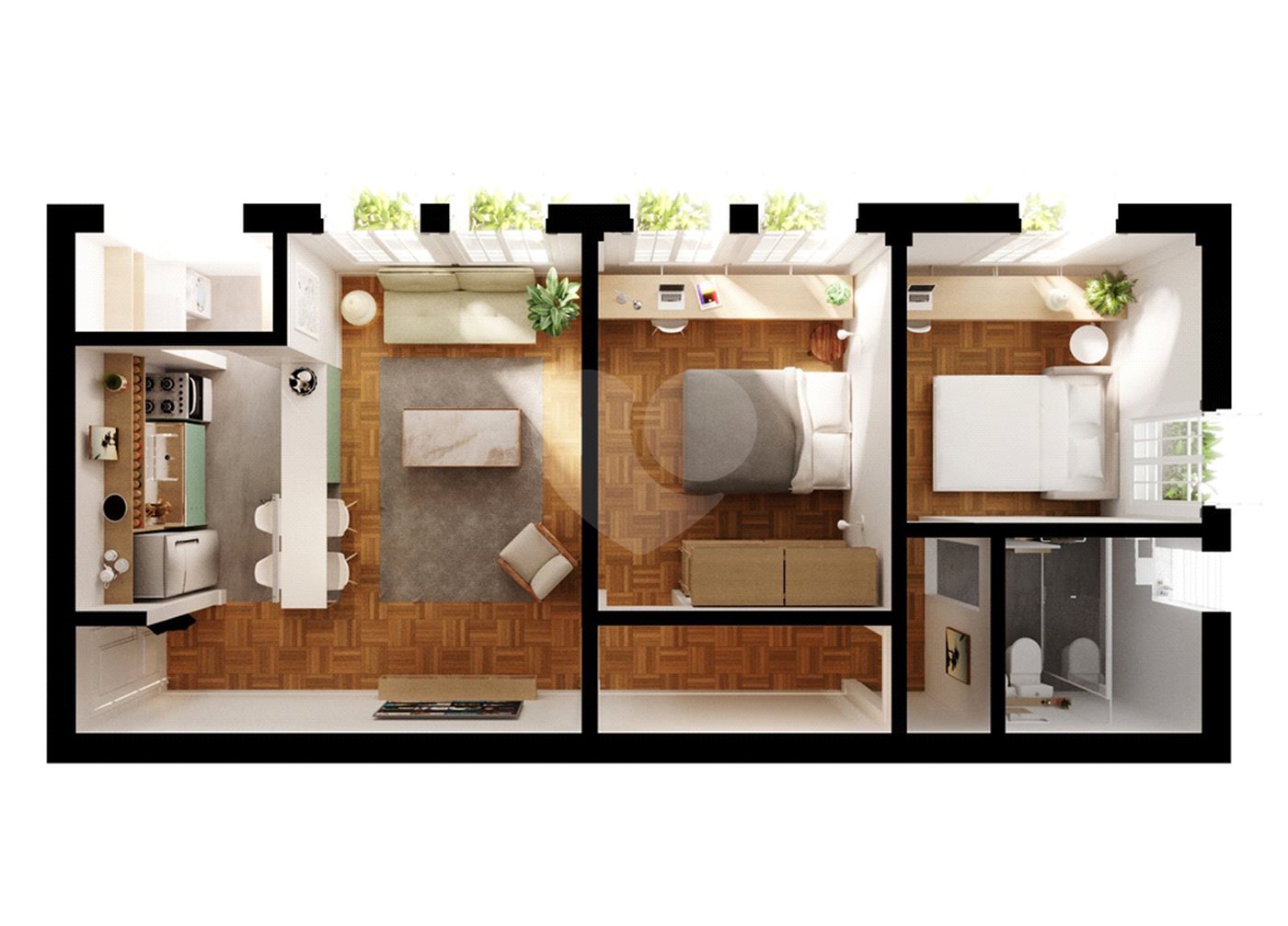 Apartamento à venda com 2 quartos no Centro, Rio de Janeiro, RJ