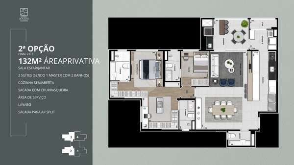 Apartamento 132m² 2
