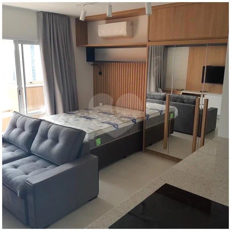 Landing Campo Belo 42 m² Apartamento semimobiliado para locação no Campo Belo, 1 quarto, garagem