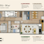 94m² - 2 suítes / 2 vagas