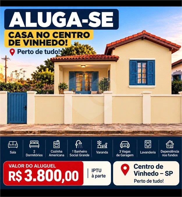 Casa para Locação no Centro de Vinhedo/SP