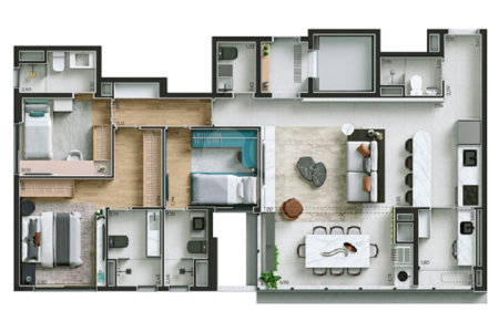 Apartamento à venda com 3 suítes em Água Branca, São Paulo, SP