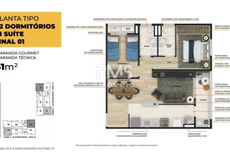 Apartamento à venda com 2 quartos, sendo 1 suíte, em Jardim São Carlos, Sorocaba, SP