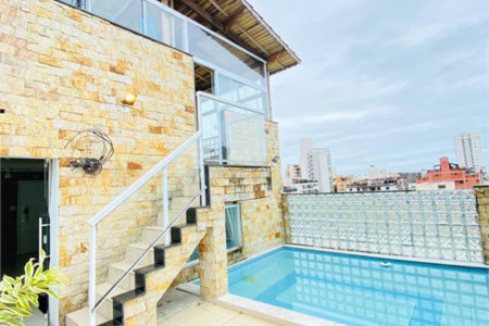 Cobertura com 4 dormitórios à venda, 279 m² por R$ 870.000,00 - Jardim Ana Maria - Guarujá/SP