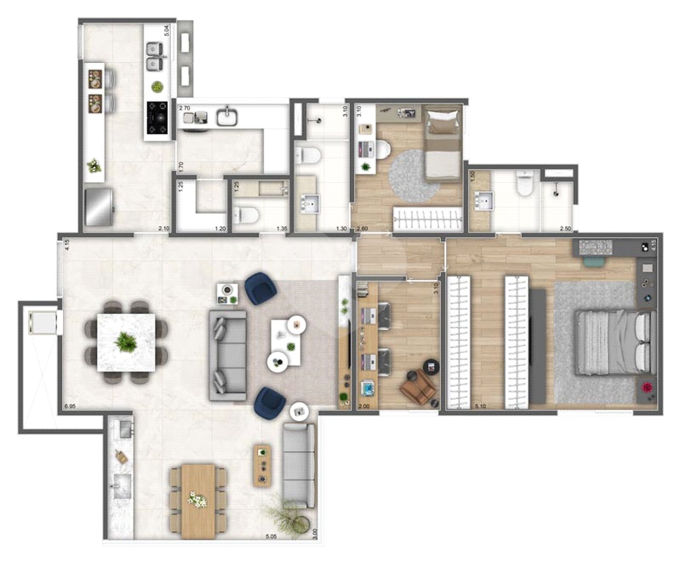 Apartamento à venda com 3 quartos, sendo 1 suíte, em Jardim Marajoara, São Paulo, SP